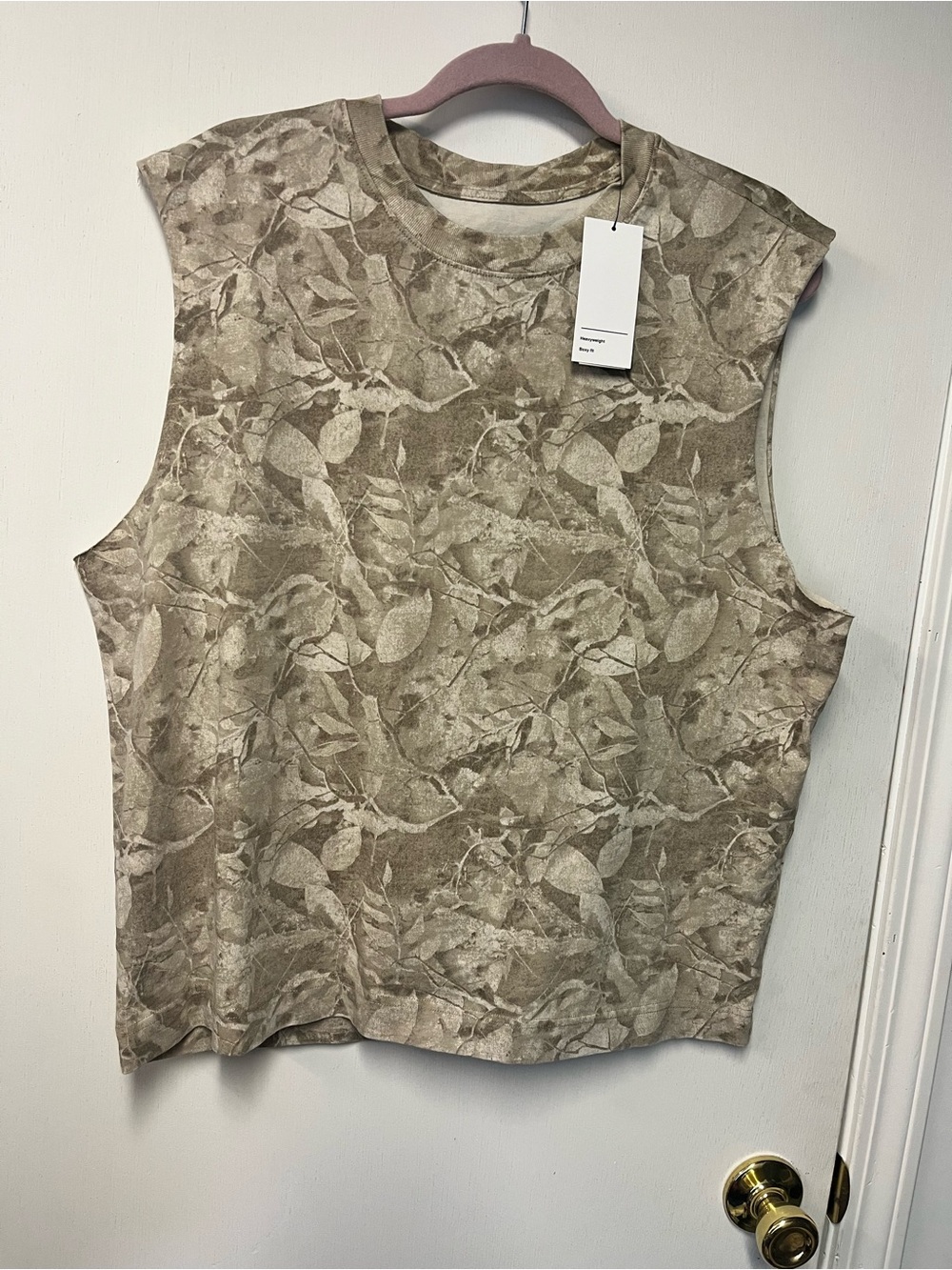 Original Use Leaf Print Muscle Tank Top NWT